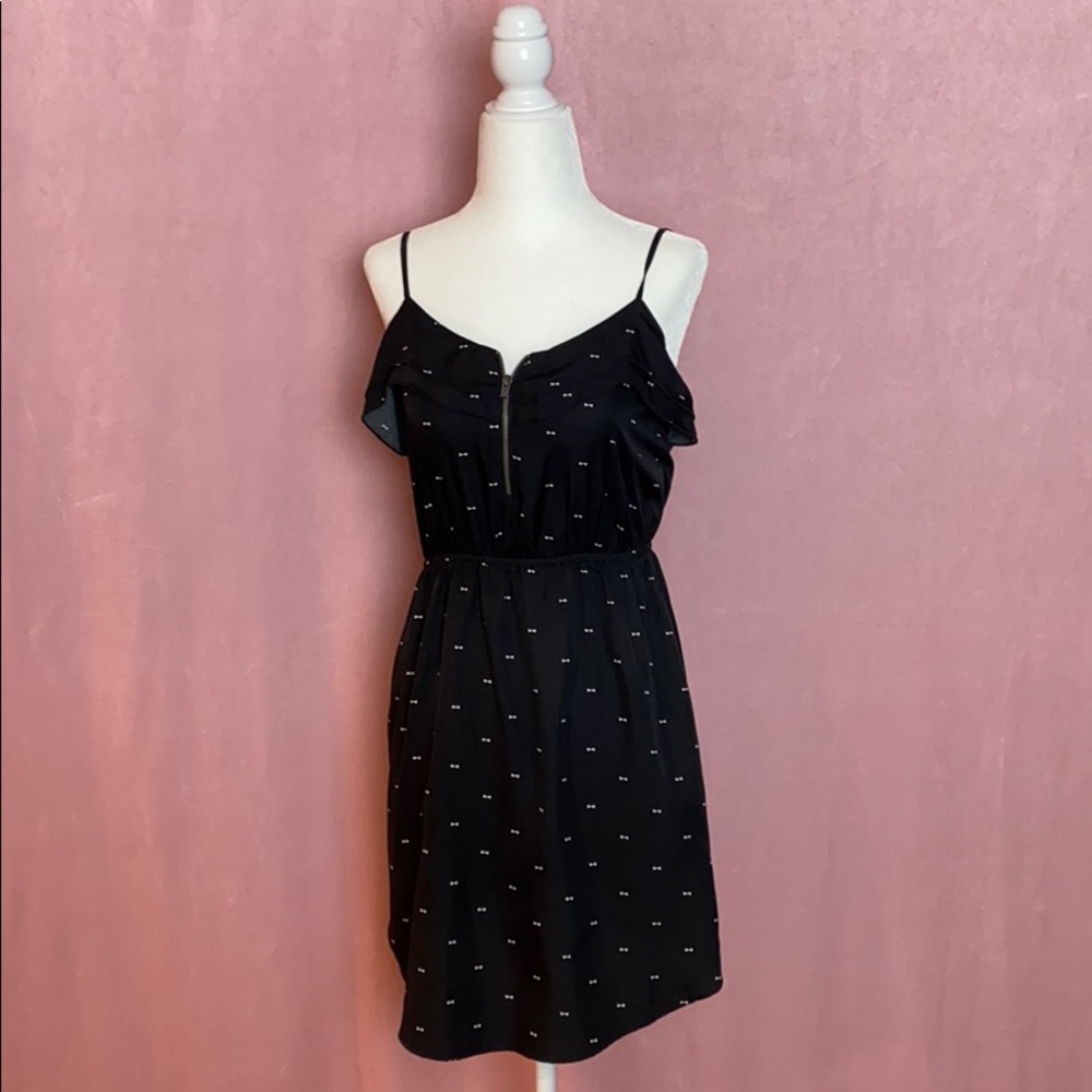 Roxy tank top black dress with white bows